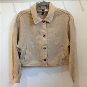 Divided Oversized Cropped Shacket